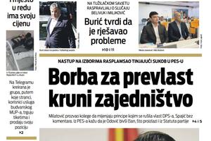 Naslovna strana "Vijesti" za 28. april 2023. godine