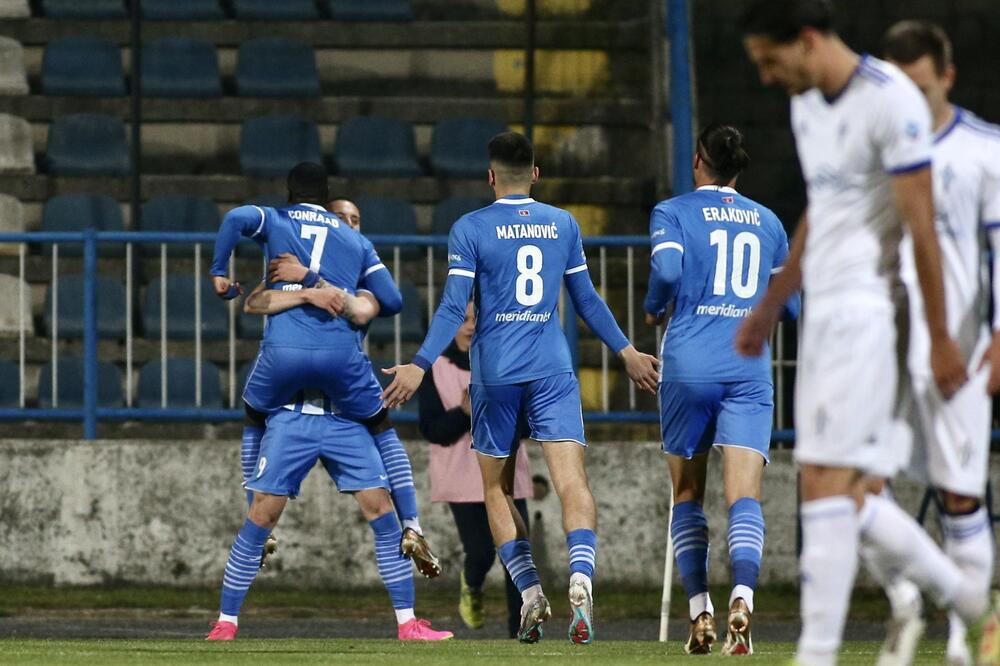 Detalj sa sinoć odigranog meča, Foto: FSCG