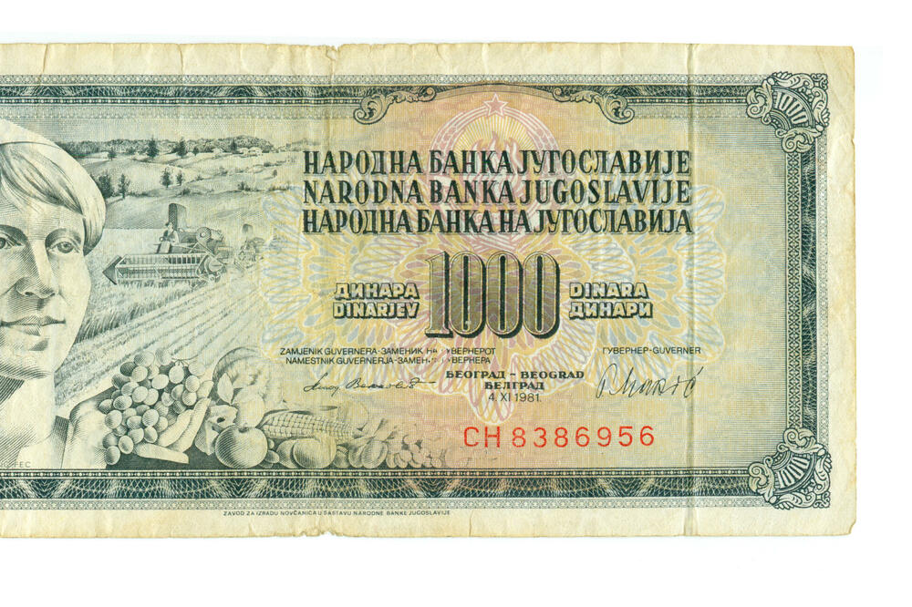 Novčanica od 1.000 dinara, Foto: Shutterstock