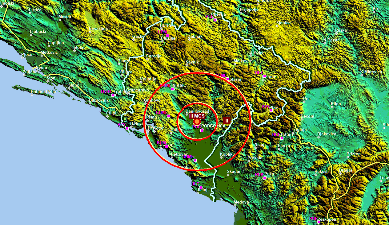 Slabiji zemljotres registrovan u Podgorici