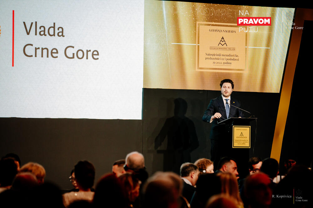 <p>Dodijeljene godišnje nagrade Asocijacije menadžera Crne Gore</p>