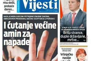 Naslovna strana "Vijesti" za 5. maj 2023.
