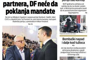 Naslovna strana "Vijesti" za 6. maj 2023.