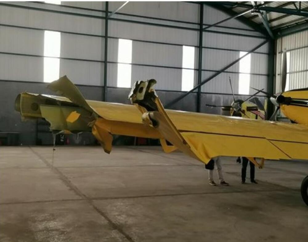 Otkinut je vrh lijevog krila u dužini od oko 90 centimetara