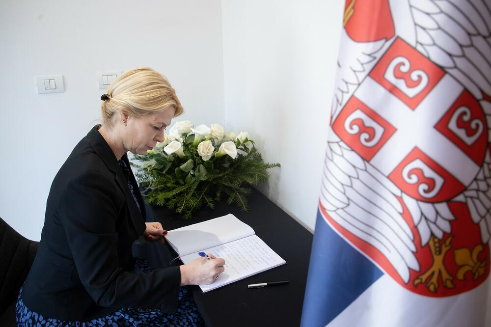 Danijela Đurović u Ambasadi Srbije, Foto: Skupština Crne Gore