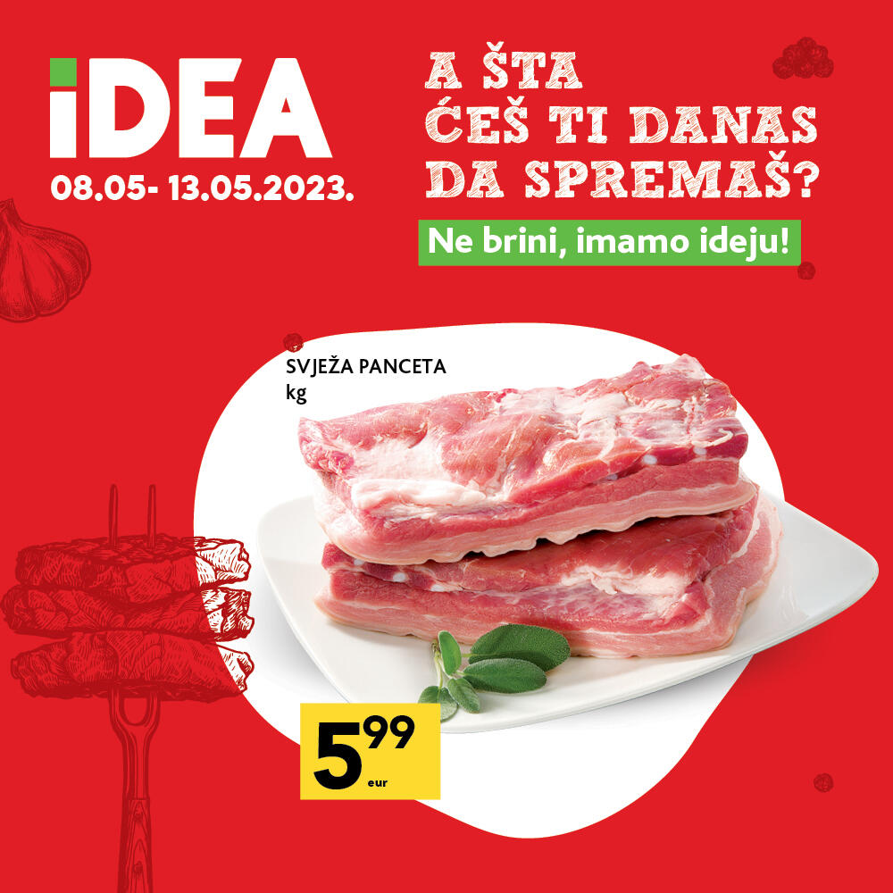 <p>Ako i dalje ne znate šta danas da kuvate inspiraciju pronađite u IDEA prodavnicama</p>