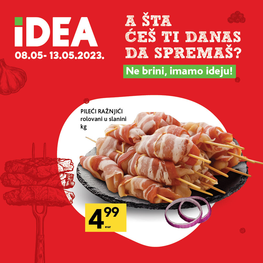 <p>Ako i dalje ne znate šta danas da kuvate inspiraciju pronađite u IDEA prodavnicama</p>