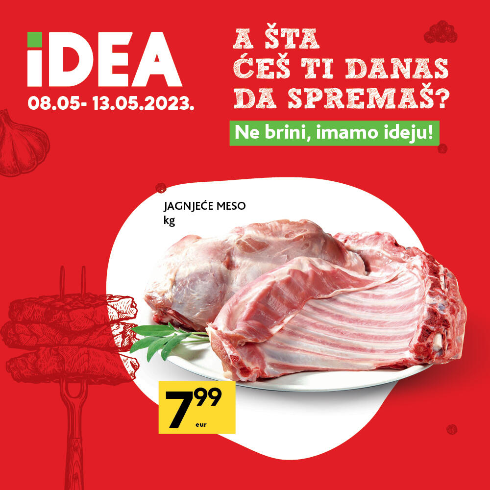 <p>Ako i dalje ne znate šta danas da kuvate inspiraciju pronađite u IDEA prodavnicama</p>