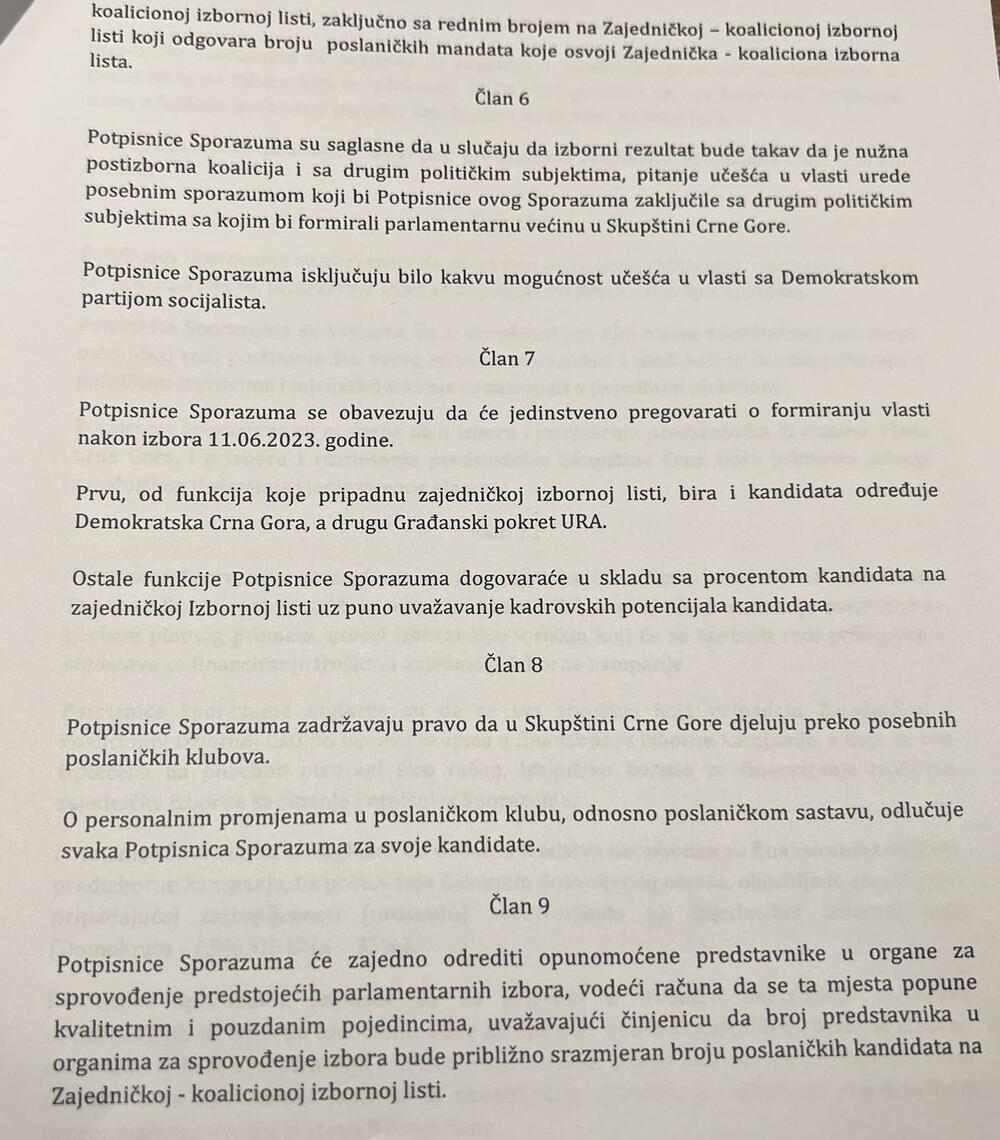 <p>Sporazum o zajedničkoj koalicionoj listi za učešće na parlamentarnim "Aleksa i Dritan - Hrabro se broji" uz poslaničku listu dostavljen je Državnoj izbornoj komisiji (DIK)</p>