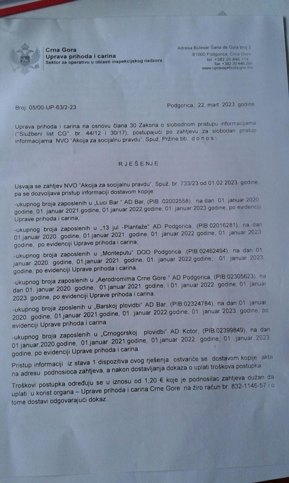 odobrenje poreska ASP