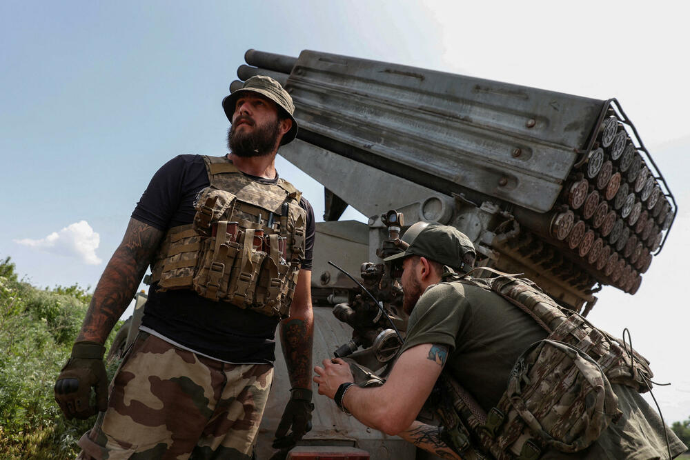 Ukrajinski vojnici u blizini Bahmuta