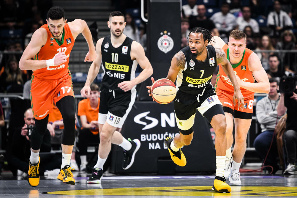 Kevin Panter na utakmici sa Cedevita Olimpijom u Beogradu u drugom dijelu sezone, Foto: KK Partizan/Dragana Stjepanović