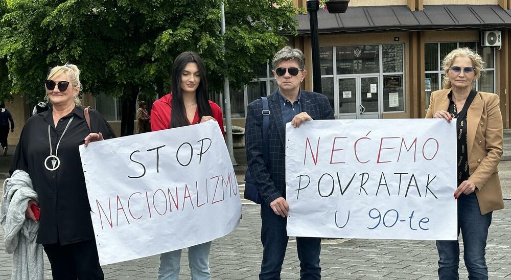 Detalj sa protesta u Pljevljima