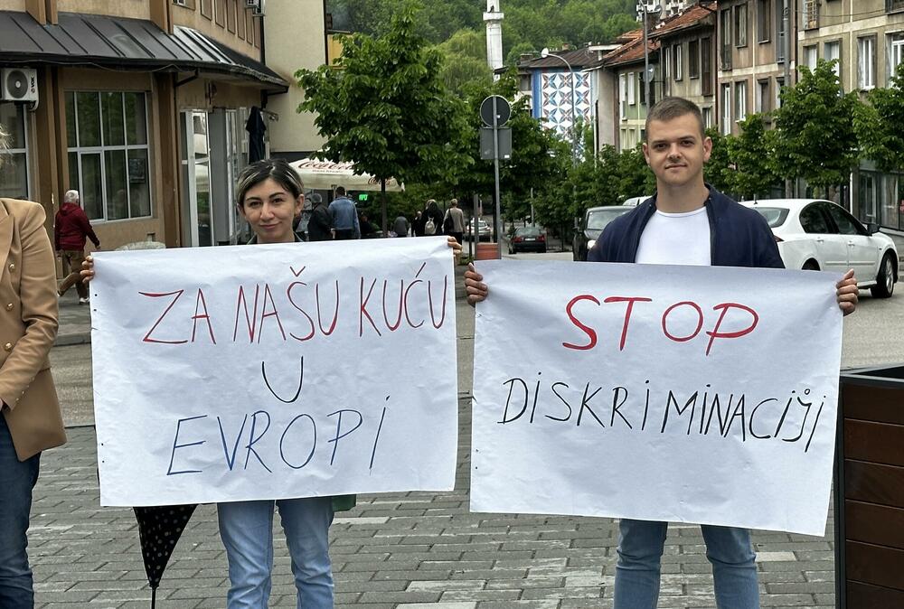 Detalj sa protesta u Pljevljima