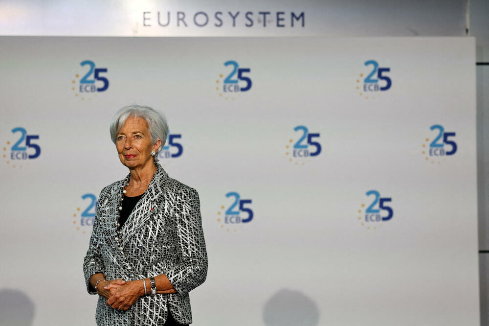 Kristin Lagard na ceremoniji proslave 25 godina od osnivanja ECB, Foto: Rojters