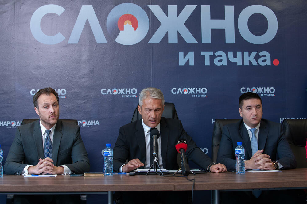 Milačić, Vukšić i Dajković, Foto: Narodna koalicija