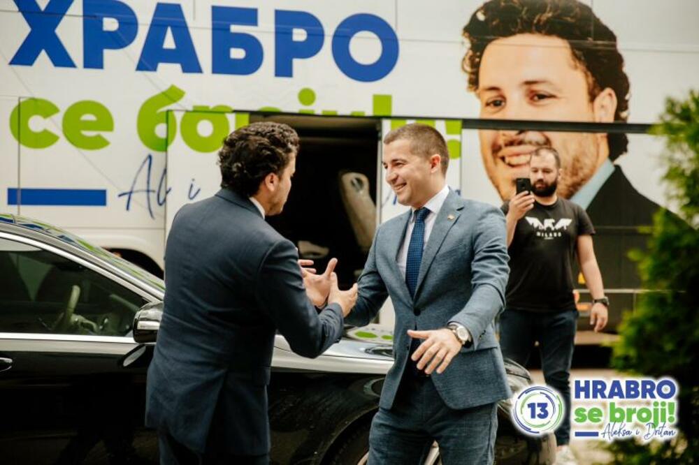 Abazović i Bečić u Rožajama, Foto: Demokratska Crna Gora