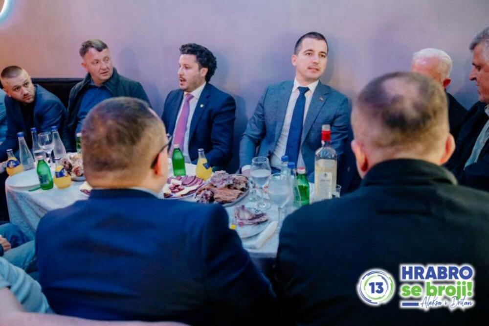 Abazović i Bečić u Gusinju, Foto: Demokratska Crna Gora