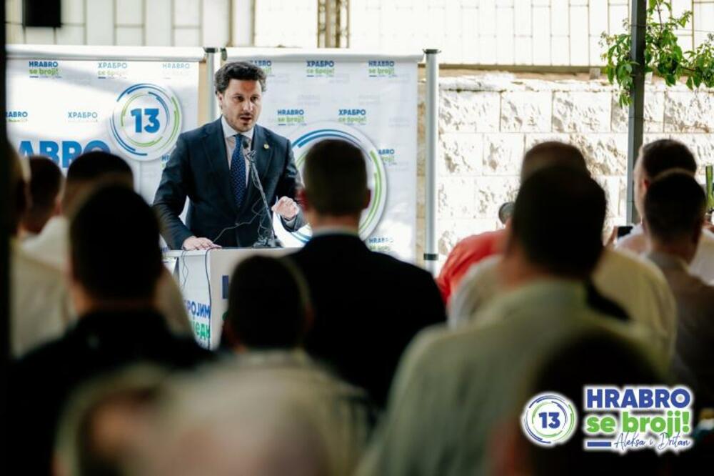 Abazović na predizbornom skupu u Nikšiću