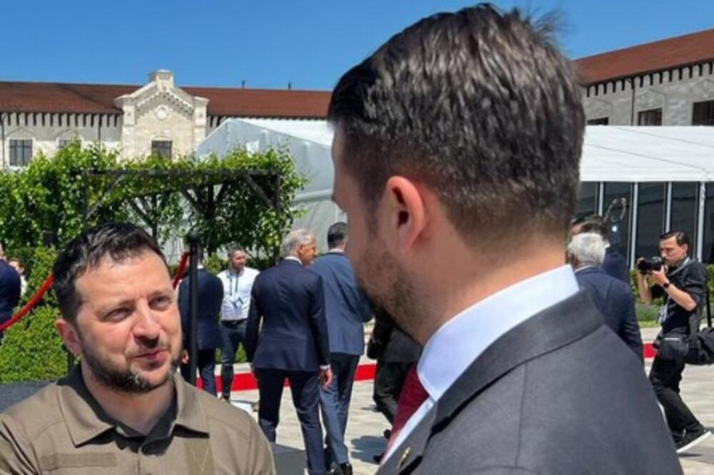 Jakov Milatović i Volodimir Zelenski na Samitu u Moldaviji, Foto: Printcreen