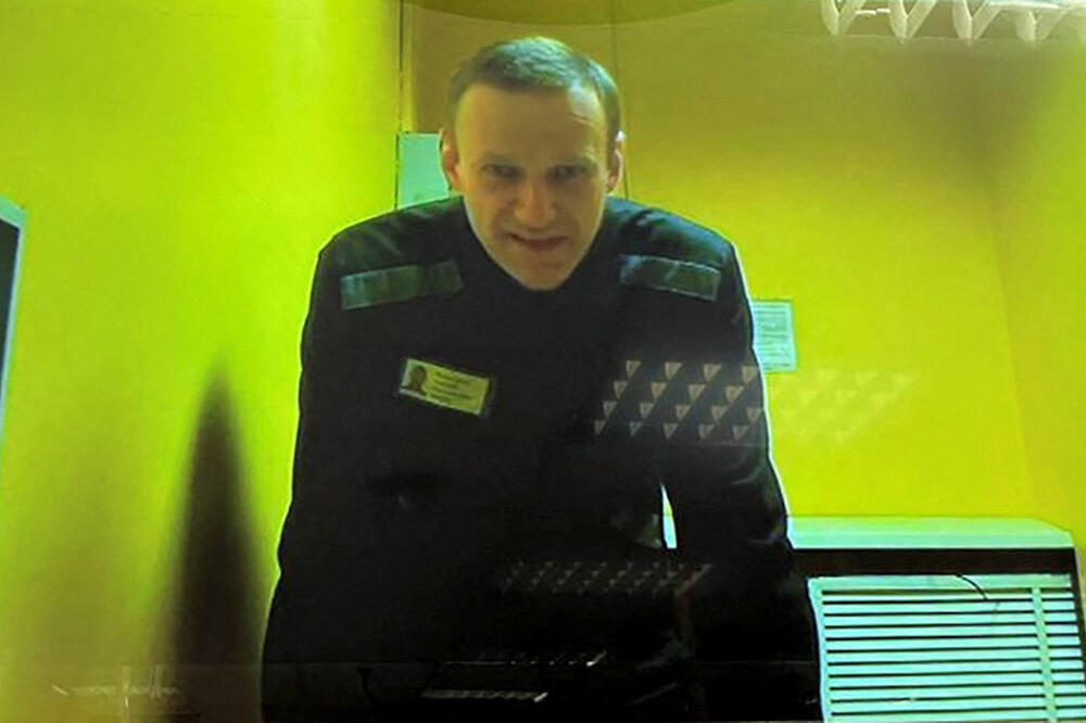 Navaljni tokom suđenja putem video veze, Foto: Reuters
