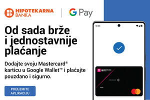 Google Pay uz Mastercard kartice Hipotekarne banke