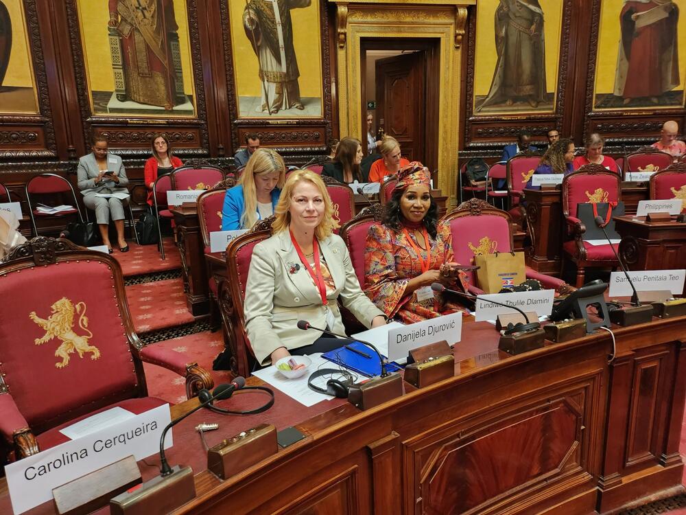 <p>Đurović je, govoreći na temu povećanja broja i uticaja žena u politici, istakla da u se Crnoj Gori, uprkos brojnim naporima koji se već decenijama ulažu u cilju stvaranja društva jednakih mogućnosti za sve, i dalje svjedoči snažnim rodno podijeljenim ulogama koje diktiraju patrijarhalni obrasci</p>