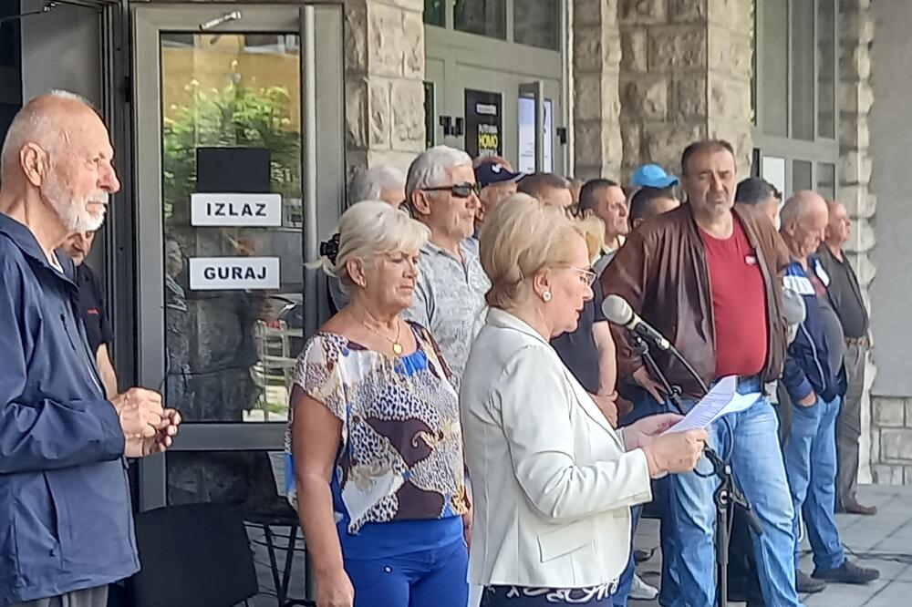 Sa protestnog skupa u Pljevljima, Foto: Goran Malidžan