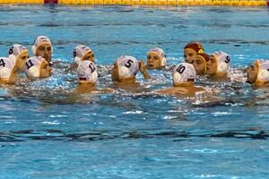 Young water polo players celebrated over the Netherlands and Croatia