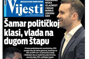 Naslovna strana "Vijesti" za 12. jun 2023. godine