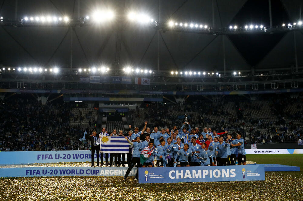 Mladi fudbaleri Urugvaja slave u La Plati, Foto: Reuters