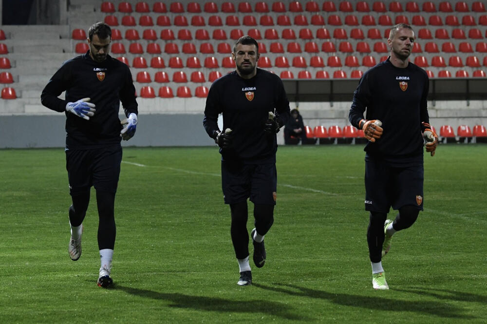 Carević (lijevo) na jednom od treninga pred meč sa Bugarskom u martovskom terminu