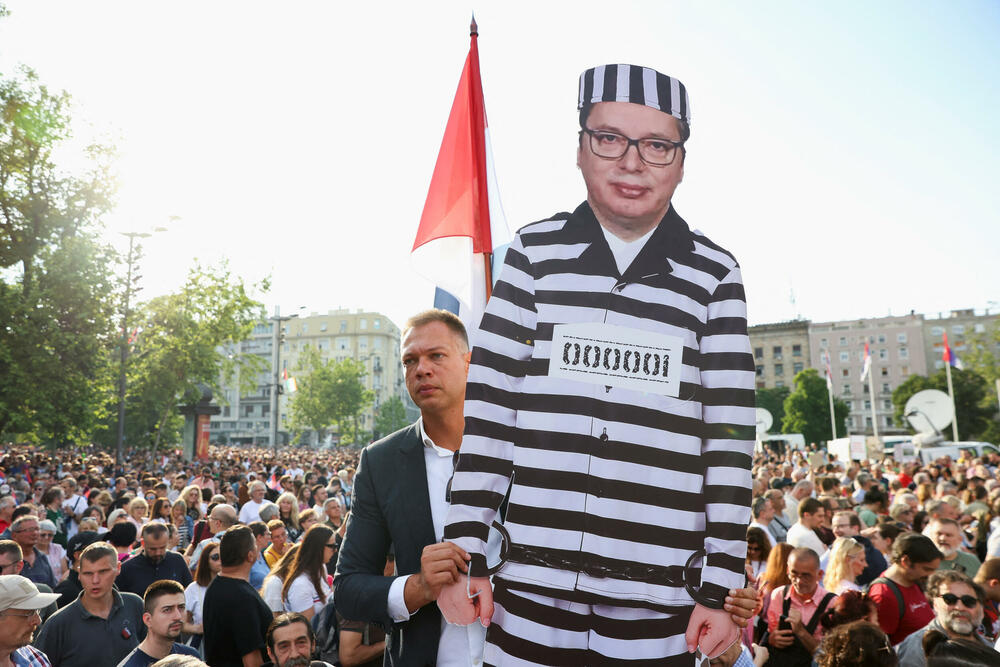 Sa protesta “Srbija protiv nasilja” u Beogradu