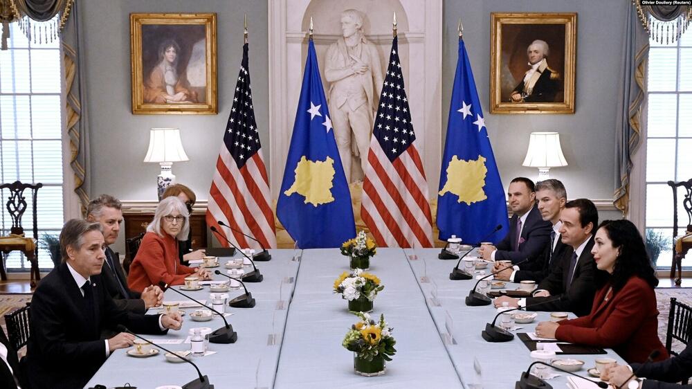 Sastanak Entonija Blinkena sa Vjosom Osmani i Aljbinom Kurtijem u Vašingtonu 26. jula 2022.