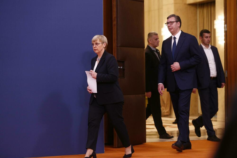 Nataša Pirc Musar i Vučić nakon sastanka u Palati Srbija