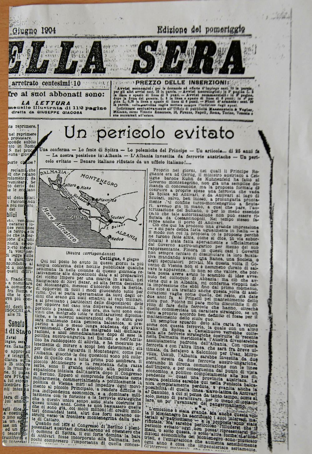Tema je bila zanimljiva i za “Corierre della sera”,  najveći italijanski list, tada i danas