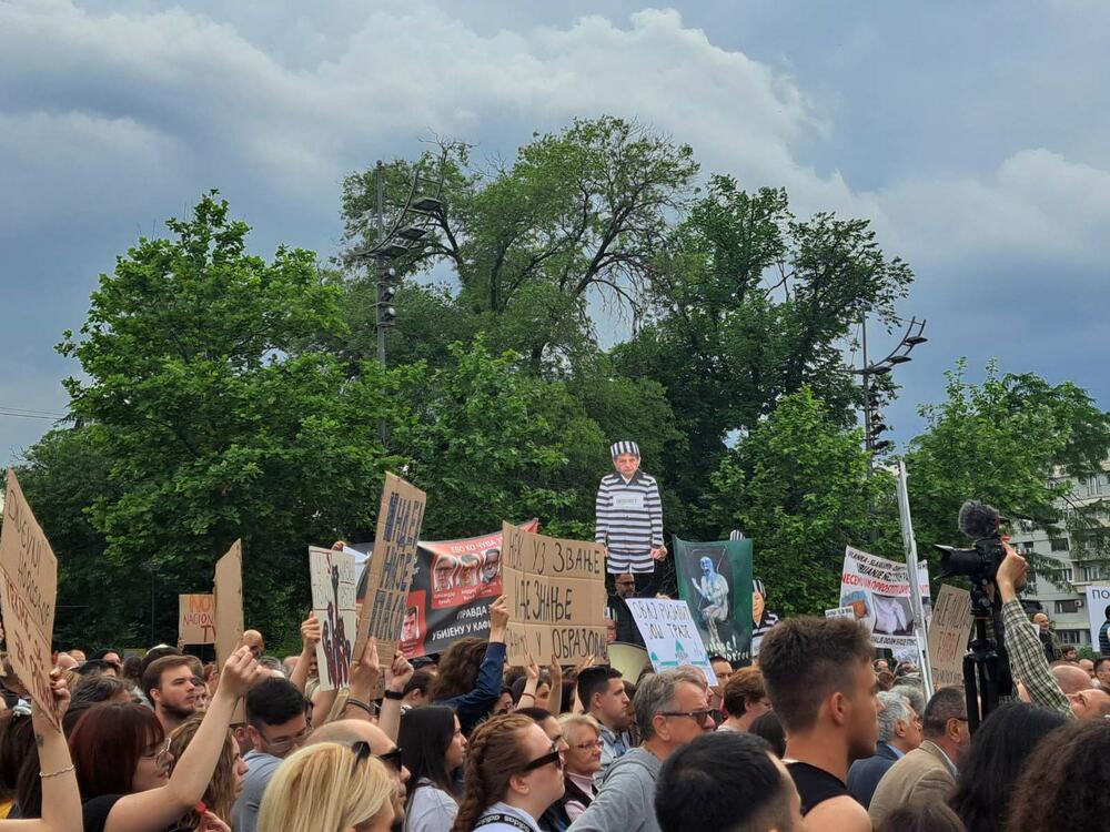 <p>Protesti su počeli poslije dva masovna ubistva, 3. maja u beogradskoj Osnovnoj školi "Vladislav Ribnikar" i 4. maja u selima u okolini Mladenovca i Smedereva, u kojima je ubijeno 18, a povrijeđeno više od 20 osoba</p>
