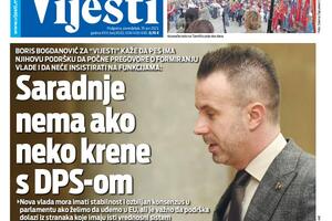 Naslovna strana "Vijesti" za 19. jun 2023.