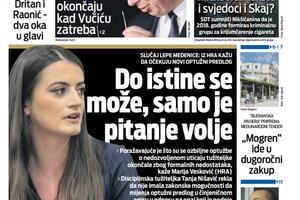 Naslovna strana "Vijesti" za 20. jun 2023.