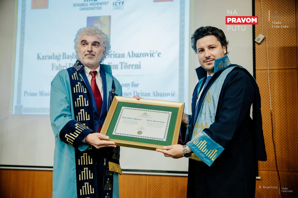 Abazović na Univerzitetu Medenijet i Međunarodnom institutu za bliskoistočne i balkanske zemlje, Foto: Vlada Crne Gore