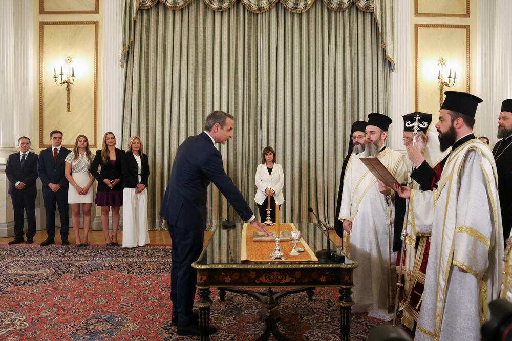 Micotakis se zaklinje kao novi premijer, Foto: Reuters