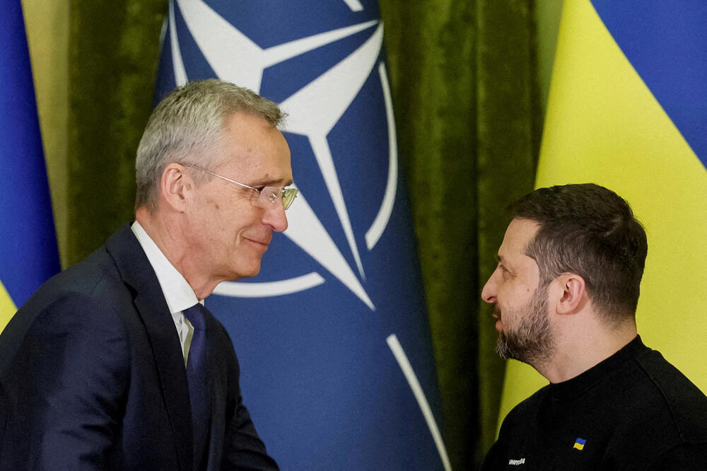 Stoltenberg i Zelenski tokom susreta u Kijevu 20. aprila, Foto: Reuters