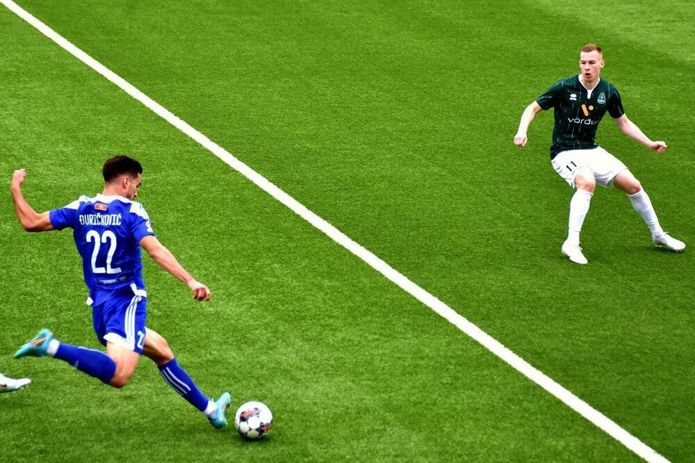 Miomir Đuričković (Budućnost) na utakmici sa Brejdablikom na Islandu prošlog ljeta, Foto: FK Budućnost