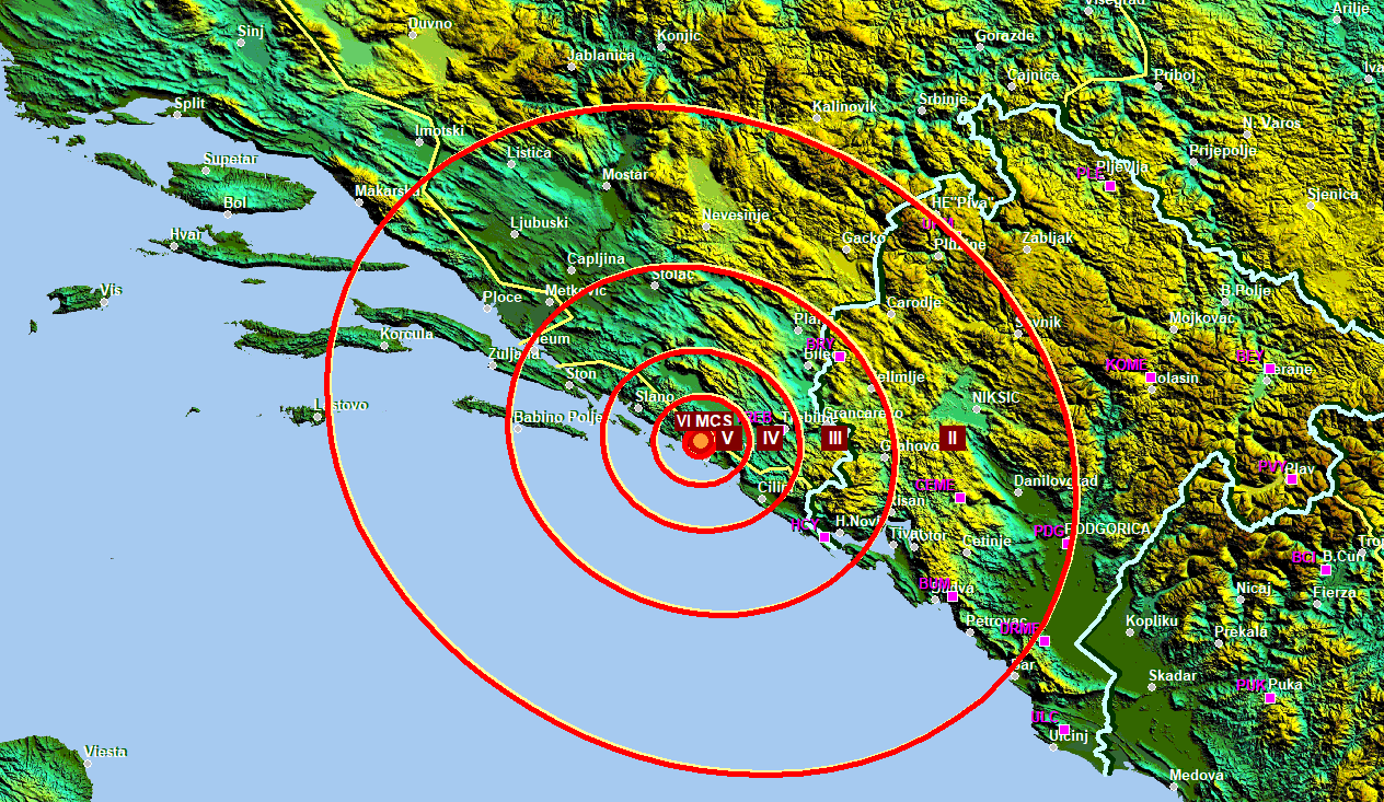 Zemljotres rano jutros pogodio područje Dubrovnika, osjetio se na...