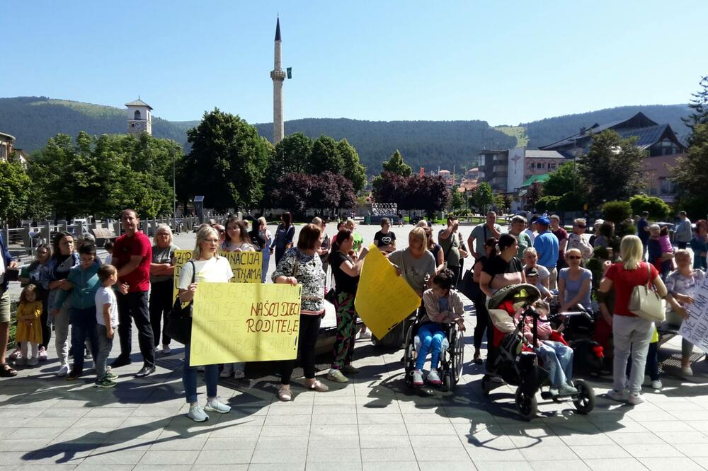 Protest u Pljevljima, Foto: Goran Malidžan