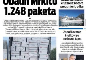 Naslovna strana "Vijesti" za 1. jul 2023.