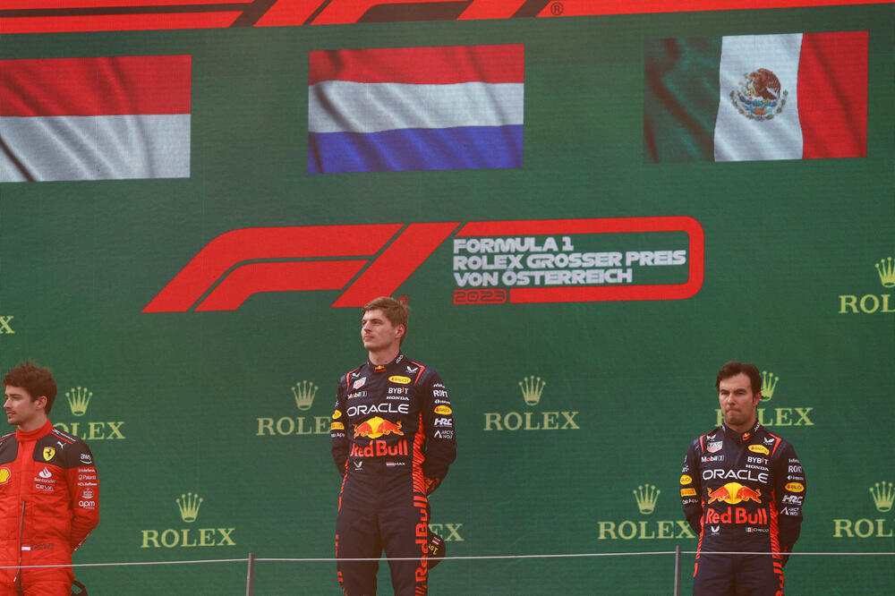 Lekler, Ferstapen i Peres na podijumu, Foto: Reuters