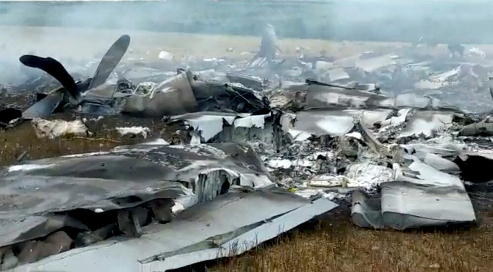 Ostaci ruskog aviona koji su oborili pripadnici Vagnera