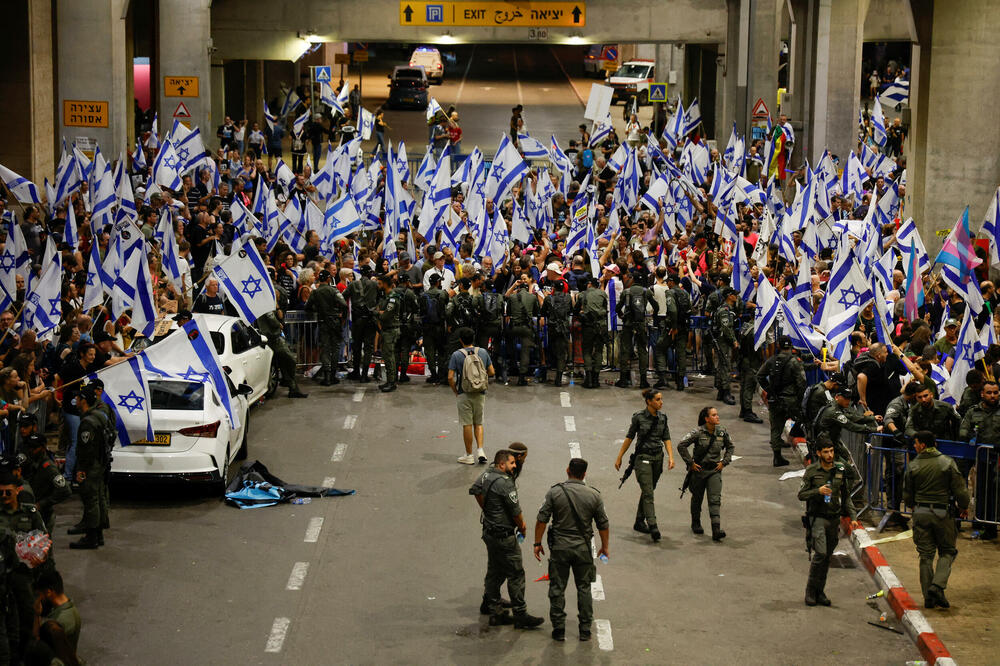 Protesti na aerodromu "Ben Gurion", Foto: Reuters