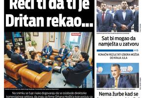 Naslovna strana "Vijesti" za 6. jul 2023.